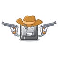 Cowboy H button installed in cartoon game Royalty Free Stock Photo