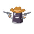 Cowboy halloween bag mascot isolated with cartoon