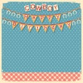 Cowboy happy birthday card background for design