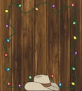 Cowboy Hat and Christmas Lights