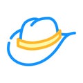 cowboy hat color icon vector illustration Royalty Free Stock Photo