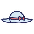 Cowboy hat, floppy hat Isolated Vector icon which can be easily modified or edited Royalty Free Stock Photo