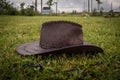 Cowboy hat on the grass Royalty Free Stock Photo