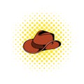 Cowboy hat icon in comics style Royalty Free Stock Photo