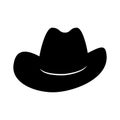 Cowboy hat. Icon isolated on white background. Vector Royalty Free Stock Photo