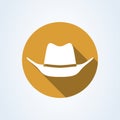 Cowboy hat icon isolated on white background. Vector illustration Royalty Free Stock Photo