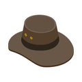 Cowboy hat icon, isometric 3d style Royalty Free Stock Photo