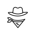 Cowboy Hat Icon Perfect for Western and Country Themes Royalty Free Stock Photo