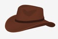 Cowboy Hat Icon. Vector Isolated Object. Side View Royalty Free Stock Photo