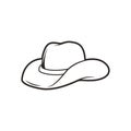 Cowboy hat icon vector. west illustration sign. Texas symbol or logo.
