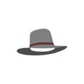 cowboy hat isolated flat vector illustration