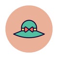 Cowboy hat Isolated Vector icon which can easily modify or edit Royalty Free Stock Photo