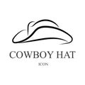 cowboy hat logo icon vector design template Royalty Free Stock Photo