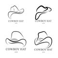 cowboy hat logo icon vector design template Royalty Free Stock Photo