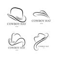 cowboy hat logo icon vector design template Royalty Free Stock Photo