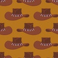 Cowboy hat pattern. Australian cap background. Western clothing Royalty Free Stock Photo