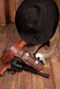 Cowboy Hat and Pistol Royalty Free Stock Photo