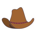 Cowboy hat retro classic cartoon