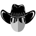 Cowboy hat sunglasses var 3 Royalty Free Stock Photo