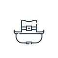 cowboy hat vector icon isolated on white background. Outline, thin line cowboy hat icon for website design and mobile, app Royalty Free Stock Photo