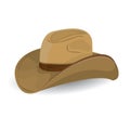 Cowboy hat. vector illustration. Royalty Free Stock Photo
