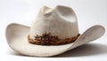 Cowboy hat white background cowboy hat. Royalty Free Stock Photo