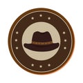 Cowboy hat wild west icon Royalty Free Stock Photo