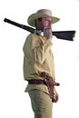 Cowboy with Henry Yellowboy and Colt. Royalty Free Stock Photo
