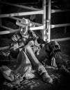 Cowboy and his Dog Royalty Free Stock Photo