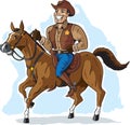 Cowboy on Horse