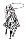 Cowboy illustration Royalty Free Stock Photo
