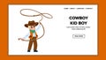 cowboy kid boy vector Royalty Free Stock Photo