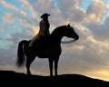 Cowboy Klaus Silhouette with Cloudscape