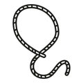 Cowboy lasso icon outline vector. Rope western Royalty Free Stock Photo
