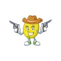 Cowboy lemon cartoon character for recipe food
