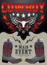 Cowboy main event poster vector