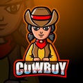 Cowboy mascot esport logo design