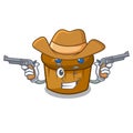 Cowboy Mufin Blueberry Character Cartoon