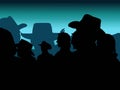 Cowboy party: blue Royalty Free Stock Photo