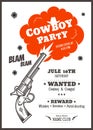 Cowboy party poster Royalty Free Stock Photo