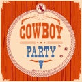 Cowboy party western card background with guns Royalty Free Stock Photo