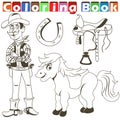 Cowboy pony colorbook