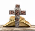 Cowboy Prayer Cross Royalty Free Stock Photo