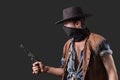 Cowboy with revolve Royalty Free Stock Photo