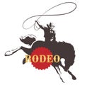 Cowboy Ride Bucking Horse Rodeo Emblem