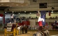 Cowboy ride horse with flag at Lone star stampede show Royalty Free Stock Photo