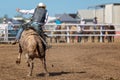 Bucking Bull Riding At A Country Rodeo Royalty Free Stock Photo