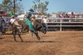 Bucking Bull Riding At A Country Rodeo Royalty Free Stock Photo
