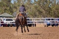 Cowboy Riding A Bucking Horse Royalty Free Stock Photo