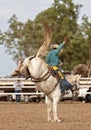 Saddle Bronc Riding At An australian Country Rodeo Royalty Free Stock Photo